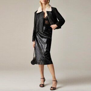 J.Crew Collection Laminated Linen Skirt Size 24, NWT